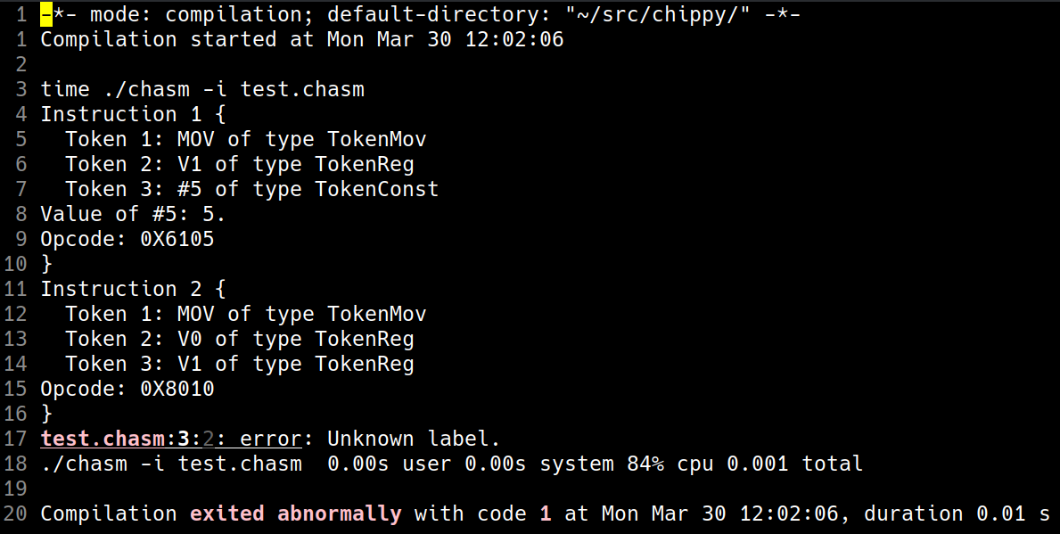 unkown label error. Take note that the 